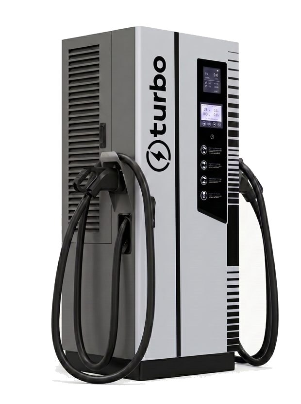 Estação de recarga rápida Turbo instalada em posto de combustíveis